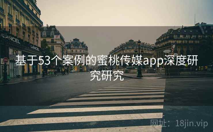 基于53个案例的蜜桃传媒app深度研究研究