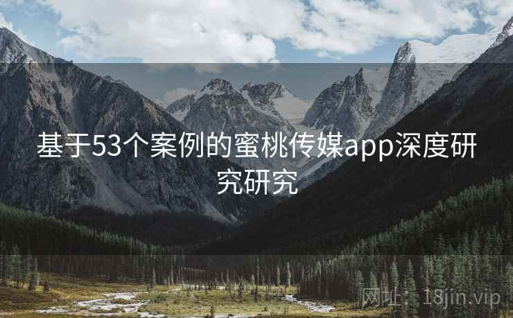 基于53个案例的蜜桃传媒app深度研究研究